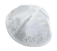 Chapeau Kippa blanc pour homme respirant Israël Yarmulke Jew Casquettes rondes crâne adulte juif religieux couvre-chef Yarmulke chapeau, blanc, taille unique