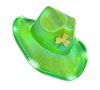 Chapeau lumineux en forme de trèfle vert pour la Saint-Patrick, les vacances, les fêtes, les rassemblements, la fête nationale irlandaise, festival, chapeau lumineux à LED