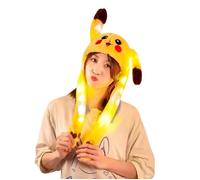 Chapeau Lumineux Pokemon Pikachu avec Eclairage LED - Accessoire Cosplay - Ideal pour Fetes, Evenements et Cadeaux - Deguisement