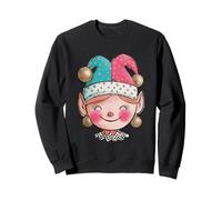 Chapeau Lutin Souriant pour Noël Sweatshirt