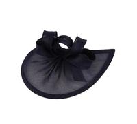 Chapeau Mariage Chapeau bibi élégant avec nœud papillon et serre-tête, décoratif, anti-chute, style rétro, imitation lin, for mariée(Black)