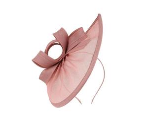 Chapeau Mariage Chapeau bibi élégant avec nœud papillon et serre-tête, décoratif, anti-chute, style rétro, imitation lin, for mariée(Pink)