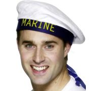Chapeau Marin Pour Homme Costume Avec Ruban Neuf Par Smiffys