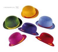 Chapeau Melon Clown Enfant Assorti - Multicolores Rose G