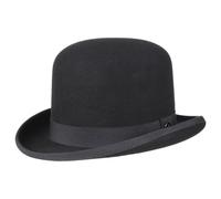 Chapeau Melon en Feutre de Laine noir 61 cm