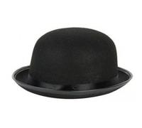 Chapeau melon feutre noir - Accessoire de mode - Adulte - Homme - Taille unique