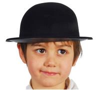 chapeau melon floqué noir enfant - guirca 13345 Noir