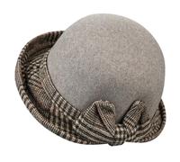 Chapeau melon pour femme - Automne et hiver - Style décontracté - Petit chapeau melon, kaki, M