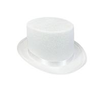 Chapeau melon style scène 2026 pour fête de la Saint-Patrick pour carnaval, cosplay, blanc, taille unique