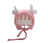 Chapeau Mignon En Bois D'élan Pour Bébé, Chapeau De Protection Des Oreilles De Chat De Dessin Animé, Pour Garçon Et Fille, Couleur Unie, Bonnet Pour Enfants