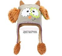 Chapeau Mignon en Laine à Tricoter Unique avec Oreilles Mobiles, Casquette de Jouet Drôle pour Enfants bébé, Design Attrayant, adapté au Violet/gris/rose, Tour de tête: 48 Cm (GREY)