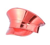Chapeau militaire en cuir breveté pour femmes Nouveauté Glitter Party Sergent Capitaine Casquette pour Bachelorette du club de scène