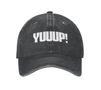 Chapeau Mode Hip Hop Casquettes De Baseball Yuuup ! Tenues Style Unisexe Vintage en détresse lavé drôle Logo Sun Cap Cadeau d’Anniversaire