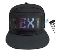 Chapeau modifiable, panneau LED Hat - Message de chapeau LED | Écran amovible facile à appliquer, contrôle des applications mbile pour hip hop, street dance, dj, cosplay