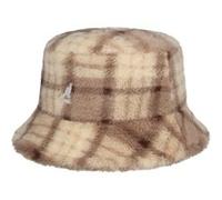 Chapeau Multi Plaid Faux Fur Bucket by Kangol beige S (54-55 cm)