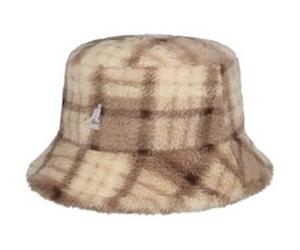 Chapeau Multi Plaid Faux Fur Bucket by Kangol beige S (54-55 cm)