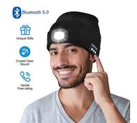 Chapeau multifonction sans fil, musique, casque de Sport, avec Bluetooth, casque d'écoute LED, éclairage de secours pour la course nocturne en plein air