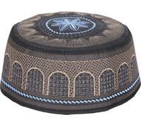 Chapeau musulman culte islamique prière broderie Arabie Saoudite hommes couvre-chef polyester coton Black57
