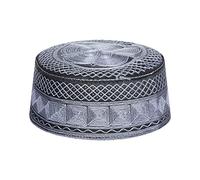 Chapeau Musulman Islamique Bonnet Prière pour Hommes Calotte de Prière Plat Respirant Casquette Namaz Kufi en Coton Broderie Couvre-chef Bonnet Ronde pour Eid Ramadan Prier Eid Chapeau de Prier