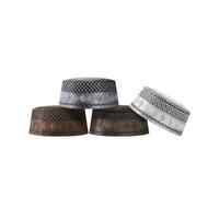 Chapeau Musulman Islamique Bonnet Prière pour Hommes Calotte de Prière Plat Respirant Casquette Namaz Kufi en Coton Broderie Couvre-chef Bonnet Ronde pour Eid Ramadan Prier Eid Chapeau de Prier