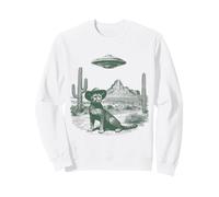 Chapeau mystérieux Gros Chat Non identifié Scène aride Sweatshirt