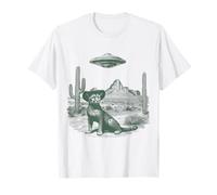 Chapeau mystérieux Gros Chat Non identifié Scène aride T-Shirt