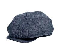 Chapeau Newsboy Vintage Béret Plat Cabbie Conduite Chasse Casquette Wmm751, gris foncé, XL