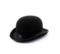 Chapeau noir | Chapeau pour homme | Chapeau Derby | Chapeau Chaplin classique | Chapeau de gangster | Accessoire de costume victorien pour homme | Chapeau de fête victorien pour fête