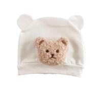 Chapeau Nouveau-né Chaud Et À La Mode Mignon En Peluche Ours Oreilles Bonnette Beau Cartoon Pullover Chapeaux Pour Usure Quotidienne Et Fêtes De