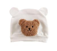 Chapeau Nouveau-né Chaud Et À La Mode Mignon En Peluche Ours Oreilles Bonnette Beau Cartoon Pullover Chapeaux Pour Usure Quotidienne Et Fêtes De