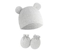 Chapeau Nouveau-né Glants À L'épreuve Des Rayures Handmuffe Bébé Headwear Essentiel Anti-grattements