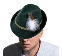 Chapeau Oktoberfest - Gadgets à plumes de dinde, casquettes de fête pour hommes | Bonnet traditionnel alpin pour adultes, classique et élégant, parfait pour les fêtes de carnaval, les spectacles, les