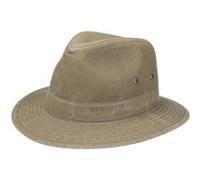 Stetson Chapeau Traveller Coton bio Homme - Protection UV, Doublure - XXL 62-63 cm Khaki