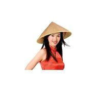 Chapeau Oriental - BOLAND - Accessoire de déguisement pour femme chinoise - Blanc