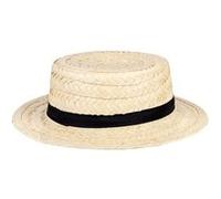 chapeau paille canotier adulte - boland 90992 Beige G