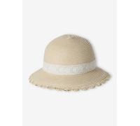 VERTBAUDET Chapeau Paille et Dentelle bébé Fille Sable 44/47CM (12/18M)