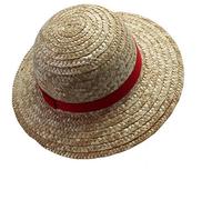 Chapeau - Paille - Thème Mixte - Jaune - Grand Bord - Accessoires de Cosplay, Idéal pour Carnaval & Festival, 31cm