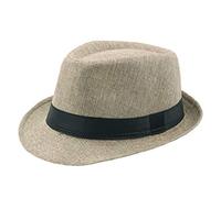 Chapeau Panama 1920s pour homme-Chapeau Fédora Mafia Gangster Accessoires de Costume Gatsby Taille Unique