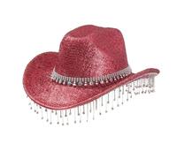 Chapeau panama étincelant avec strass pour enterrement de vie de jeune fille, acteur, actrice, chapeau pour femme, plage, enterrement de vie de jeune fille, cow-boy