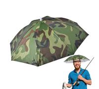 Chapeau parapluie, chapeau parapluie de sport - Bandeau pliable réglable avec bande élastique pour le golf, le jardinage, le camping, l'extérieur, la pêche, la randonnée, la plage, Couleur camouflage