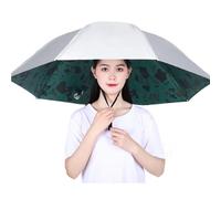 Chapeau parapluie pliable, mains libres, protection UV pour hommes, femmes, résistant à la pluie, taille réglable, casquette d'extérieur à 3 plis pour la pêche, le camping, pour un usage quotidien