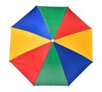 Chapeau parapluie portable avec tête arc-en- | Chapeau de pluie pliable et réglable | Housse d'ombrage pour les mains | Équipement de festival en plein air | Accessoire de randonnée avec
