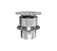 Chapeau pare-pluie avec déflecteur de vent - double paroi - eka complex D 180 mm