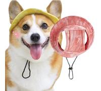 Chapeau pare-soleil pour chien respirant réglable avec trous d'oreille coupe-vent pour chiens de voyage pour chiot N2A8 Chapeaux de baseball Sun Ca