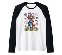 Chapeau Patriotique pour Chiot Oncle Sam 4 Juillet Manche Raglan