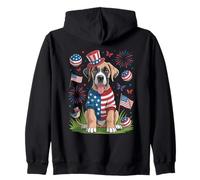 Chapeau Patriotique pour Chiot Oncle Sam 4 Juillet Sweat à Capuche