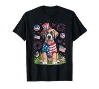 Chapeau Patriotique pour Chiot Oncle Sam 4 Juillet T-Shirt