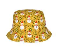 Chapeau Pêche Anti-UV Mode Excursions Pêcheur Cap Chapeau Soleil pour Loisirs Été, Bonhomme De Neige De Dessin Animé Holly