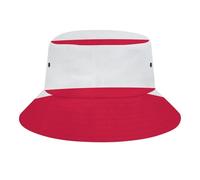 Chapeau Pêcheur Unisexe MotifPoland Drapeau,Bob en Polyester Sergé Durable,Léger et Respirant,Protection UV pour Plage,Randonnée et Voyage,Red