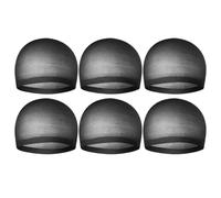 Chapeau Perruque - Bonnet Fermé Noir en Maille | 6 Pièces Bonnet Perruque Ultra Fin Avec Doublure - Pour Femmes Actrices Scène Photoshoot Cosplay Fête Costumée Noël Festivals Musique Danse